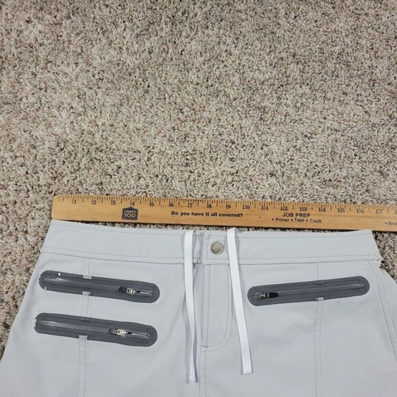 Athleta Skirt Womens 8 Gray Fleece Lined Drawstring Zip Pockets - Picture 2 of 9